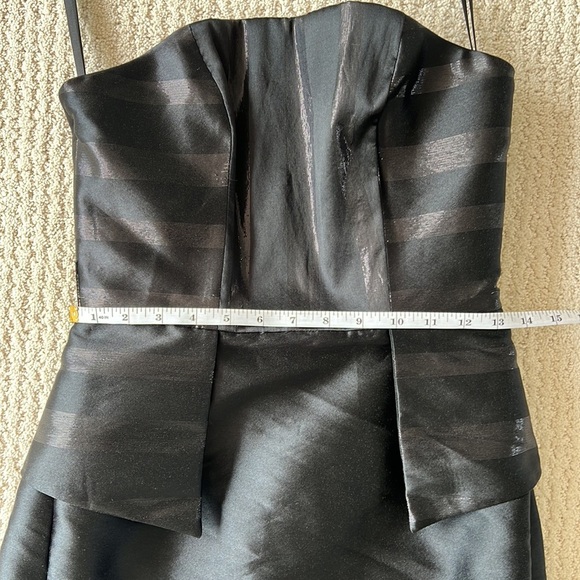 Designer HANH MERRIMAN Black Strapless Evening Cocktail Dress Gown Peplum 2 - Picture 9 of 10